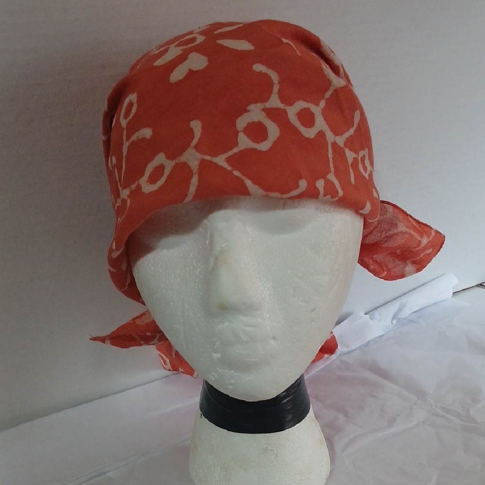 Elegant Orange Patterned Women's Scarf